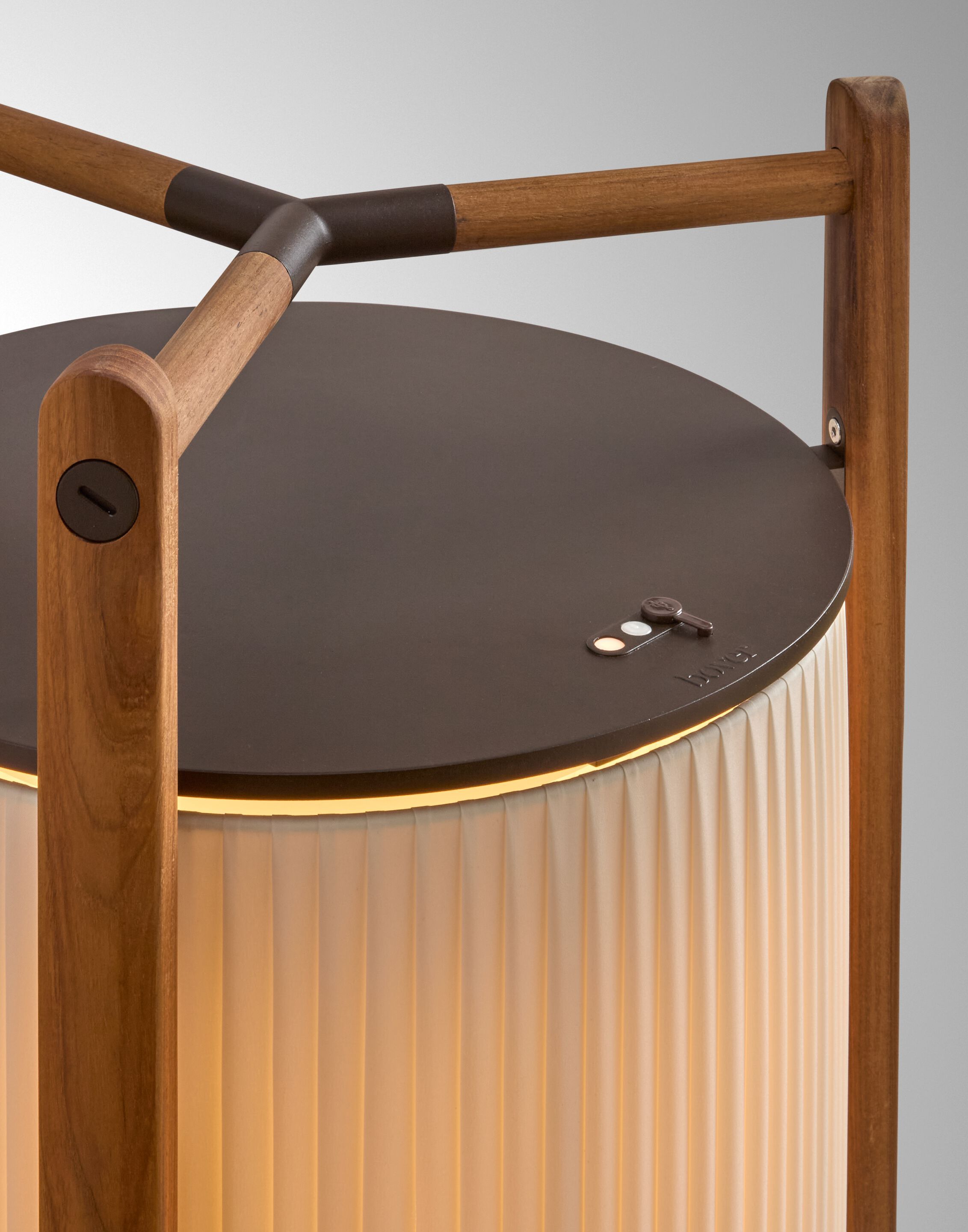 Деревянный светодиодный напольный светильник с батарейным питанием Bover Kando ARCH-00057776 - Вид №3