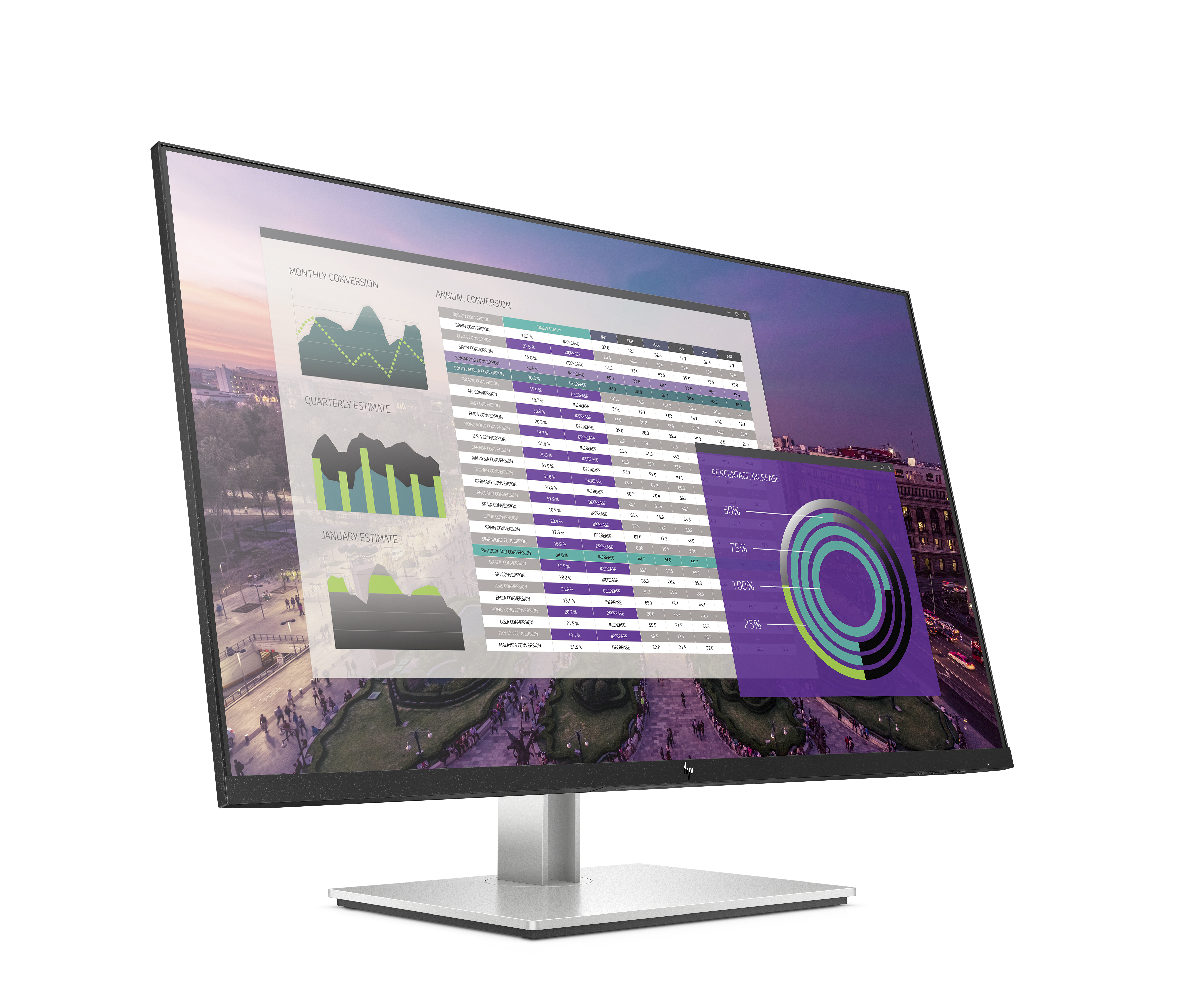 5DP31AA#ABB elitedisplay e324q monitor 31,5" qhd 2560x1440 ips 350nits 16:9 usb-c dp hdmi vga 4*usb 3.1 heiht tilt swivel pivot 3-3-0 HP HP EliteDisplay Santreyd  - Вид №2