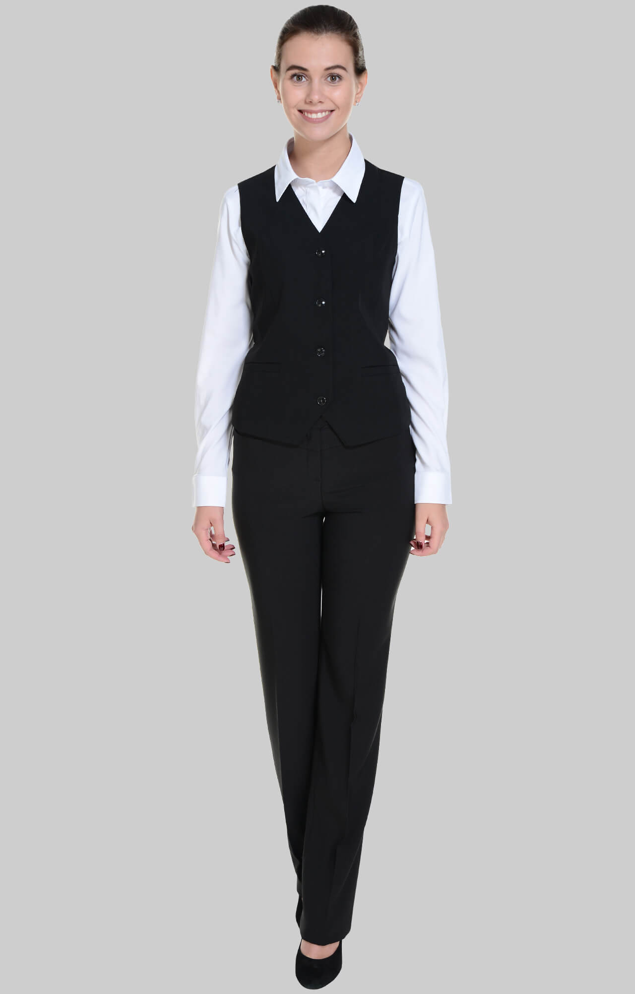 62871 Жилет  женский BLACK El-Risto  Одежда для официантов  размер 42  - Вид №7