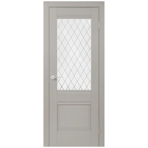 Комплект двери Классико-43 со стеклом 60x200 см Hardflex серый с добором 200 мм