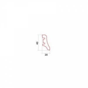 Плинтус Barlinek Шпонированный Тали (Гладкая) 2200х40 мм.