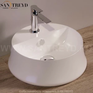 SH03BIANCO Накладная раковина на столешницу  круглая Simas Sharp