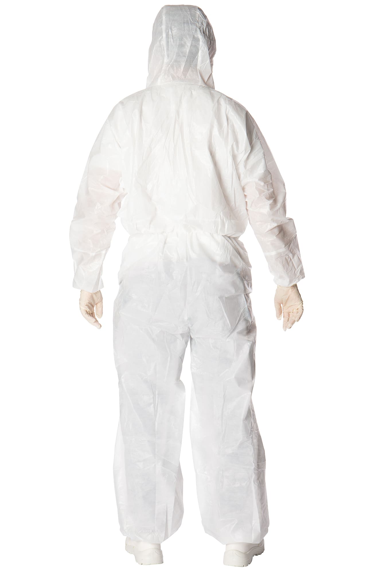 5030158 Комбинезон одноразовый из спанбонда ламинированного белый  Одноразовая одежда размер L(48-54/170-176) Спецодежда  - Вид №1