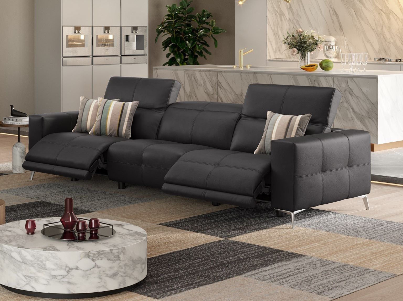 3-местный кожаный диван Sofanella MARBELLA XXL ARCH-00012164 - Вид №1