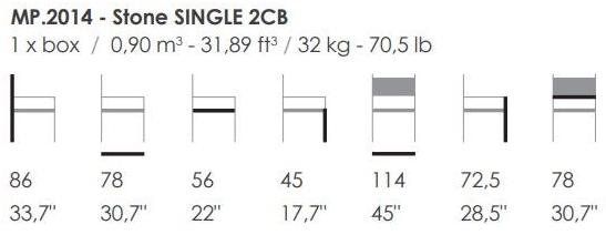 Fenabel Кресло из ткани с подлокотниками Stone Mp.2014 - Вид №2