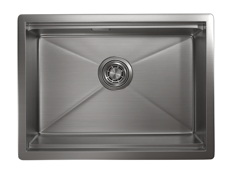 KS-6045U, СТАЛЬ САТИН, стальная кухонная мойка KITCHEN SPACE GRANULA KS-6045U-ST317 - Вид №1