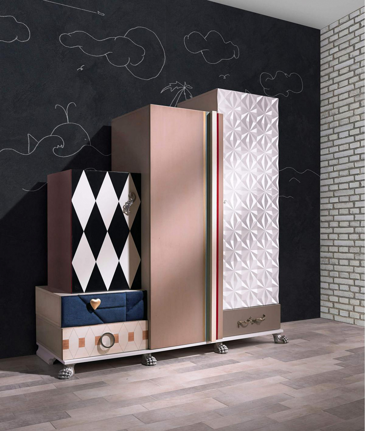 023298 Шкаф Lola Glamour Tetris Santreyd