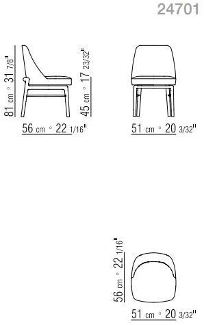 Flexform Стул из мягкой ткани Leda sun-id-1491242 - Вид №2