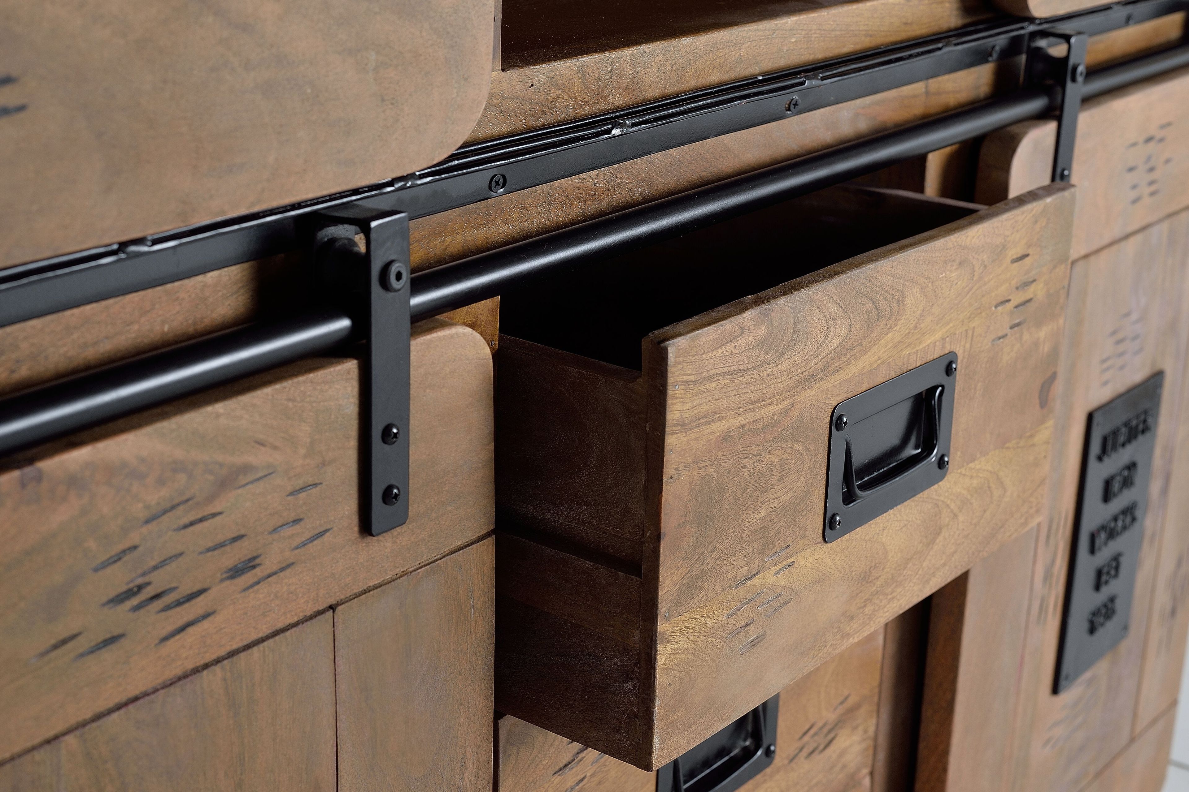 Шкаф из манго с выдвижными ящиками и дверцами Giner y Colomer Юпитер ARCH-00032119 - Вид №6