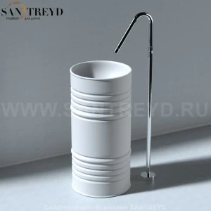 4742K59 Напольная раковина стоящая круглая Kerasan Artwork