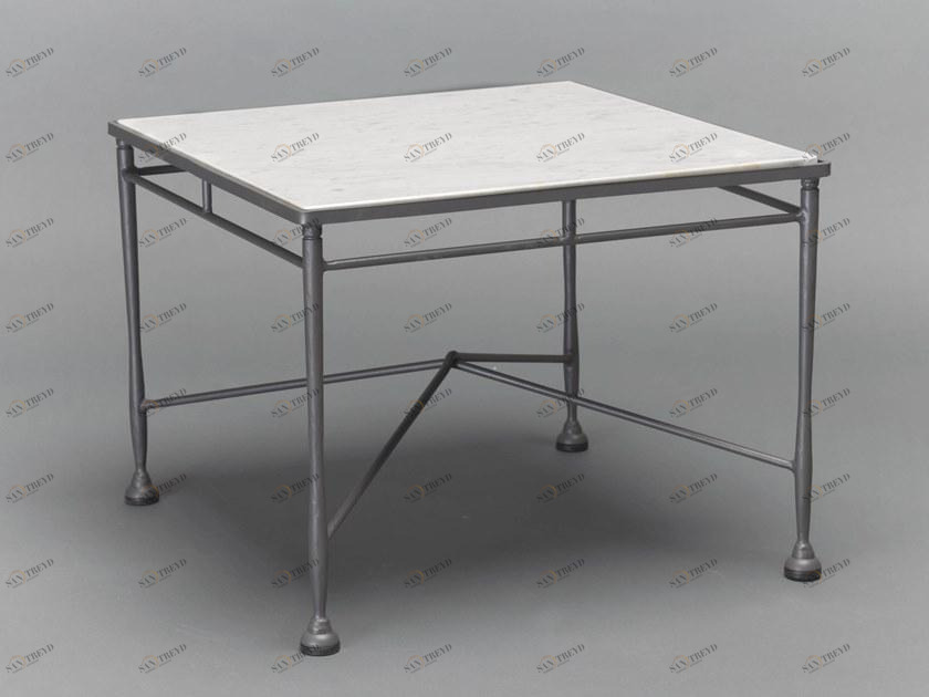 OFFICINACIANI Квадратный садовый журнальный столик из каррарского мрамора Intreccio Gf4004tas 