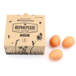Яйцо куриное отборное фермерское Фёдоровская птицеферма