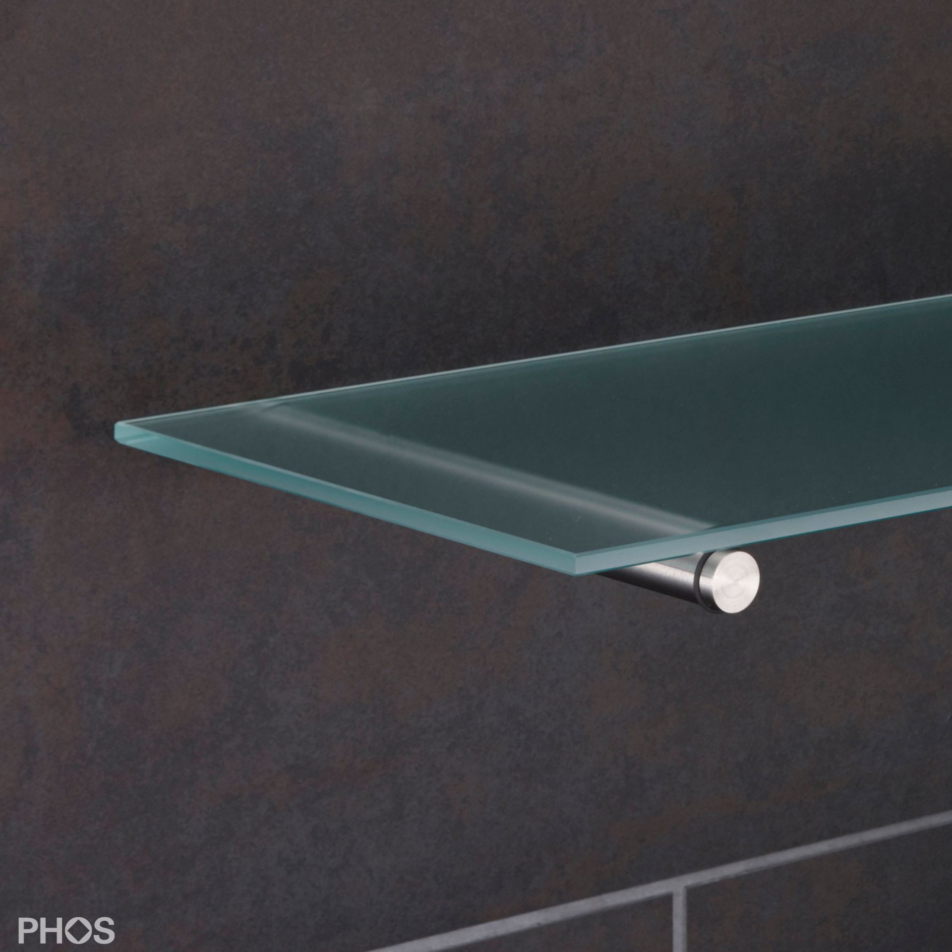 GTA16-200 Держатель стеклянной полки, длина 20 см PHOS 