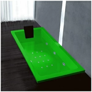 Ванна Gruppo treesse Quadra 170 V072N-SX-ZE зелёная с гидромассажем аэромассажем и дезинфекцией прямоугольная встроенная левая