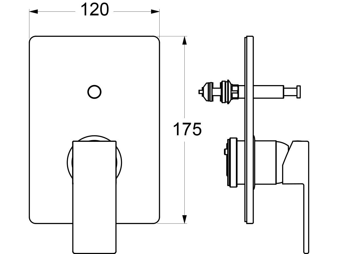 Однорычажный смеситель для душа с переключателем GUGLIELMI RUBINETTERIE G &amp ARCH-00011563 - Вид №1