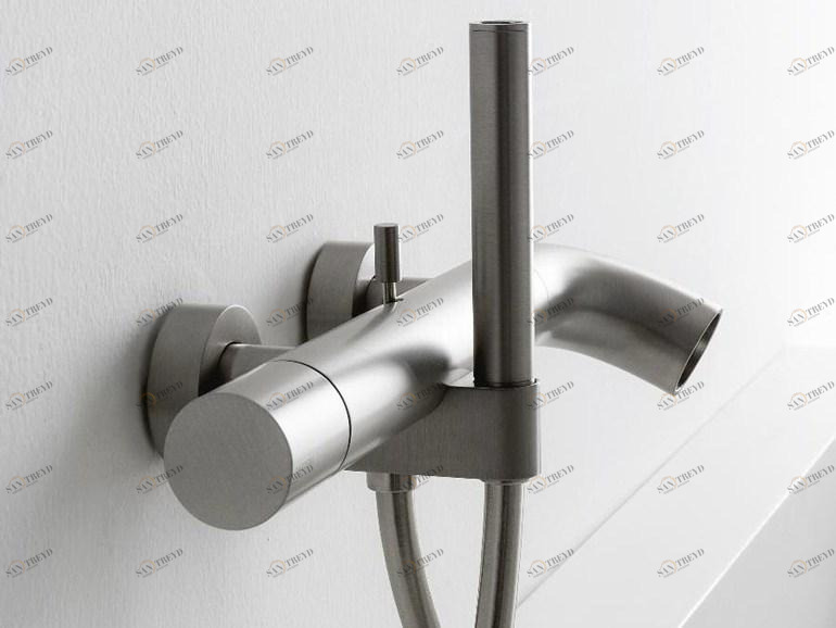 ZAZZERI Смеситель для ванны настенный с переключателем и ручным душем Pop sun-id-1431198