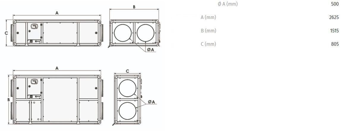 Vortice Рекуператор тепла промышленного назначения Vort nrg ecr 45386 - Вид №2