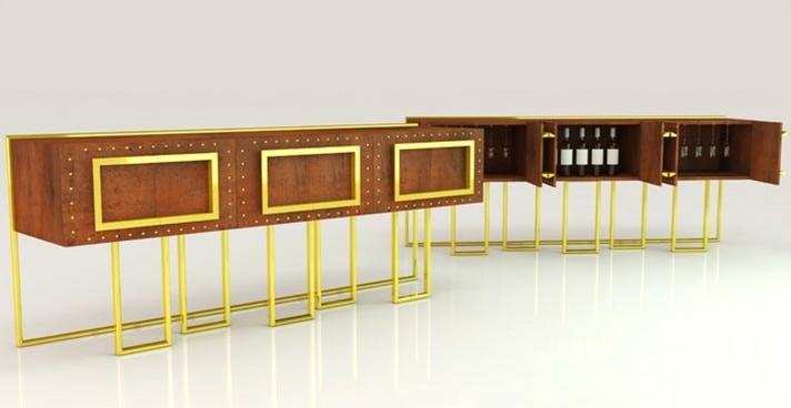 TrackDesign Консоль из стали и дерева  Iar09096  - Вид №2