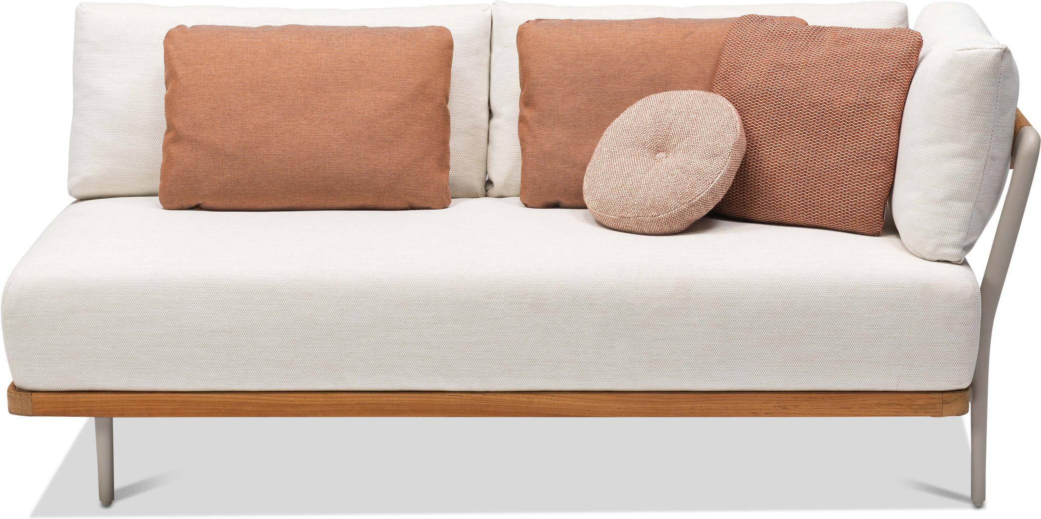 MNST268 Левое угловое двойное сиденье кремень teak Manutti Flex - Вид №1