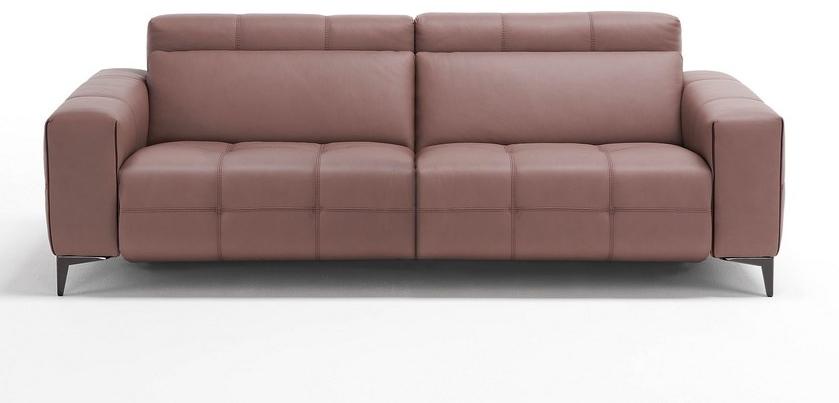 Egoitaliano Стеганый 3-местный кожаный диван с подставкой для ног sun-id-1431722 - Вид №2