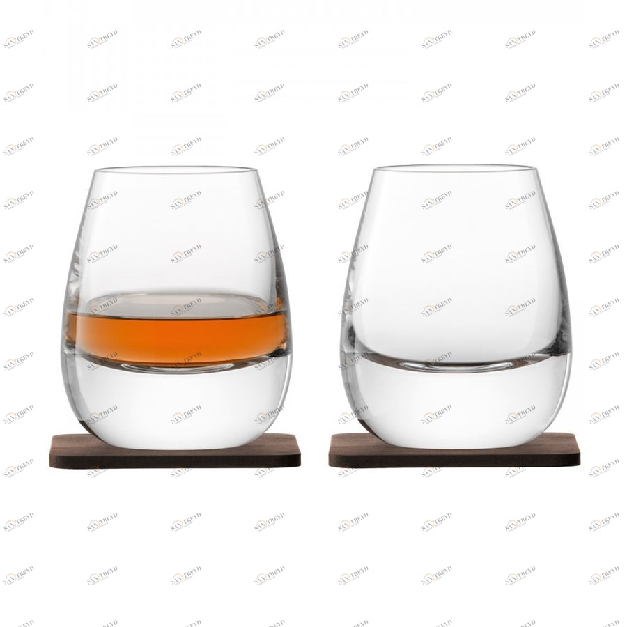 Набор из 2 стаканов Islay Whisky с деревянными подставками 250 мл LSA International G121309301