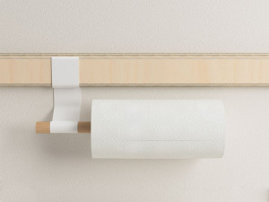 Держатель для туалетной бумаги из стали и дерева