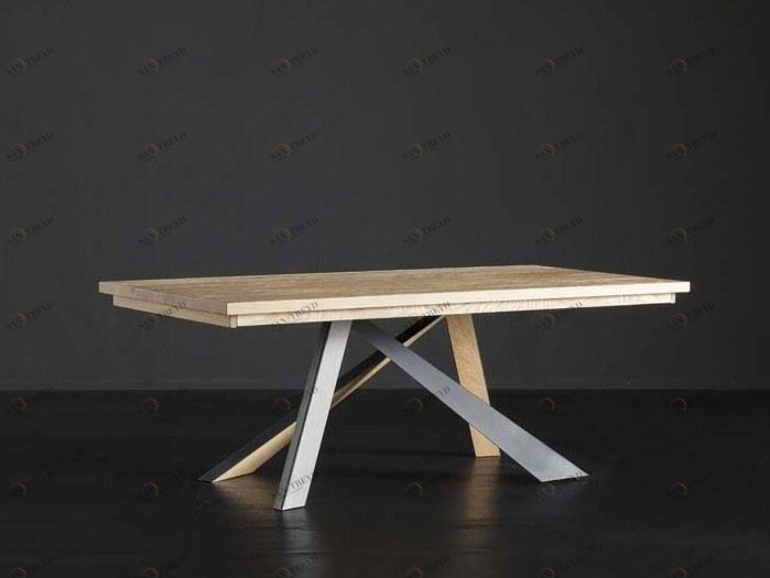 AltaCorte Прямоугольный обеденный стол из массива дерева Ecolab 2 Lb-ta850022l