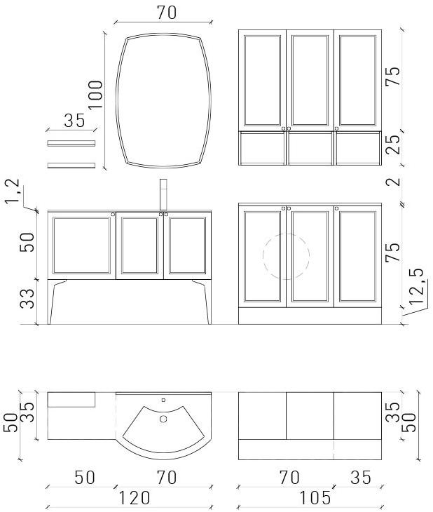 Archeda Шкаф для белья из дерева с распашными дверцами Seta sun-id-1410014 - Вид №1