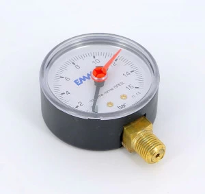 Манометр радиальный 1/4" 63 мм EMMETI 16 бар