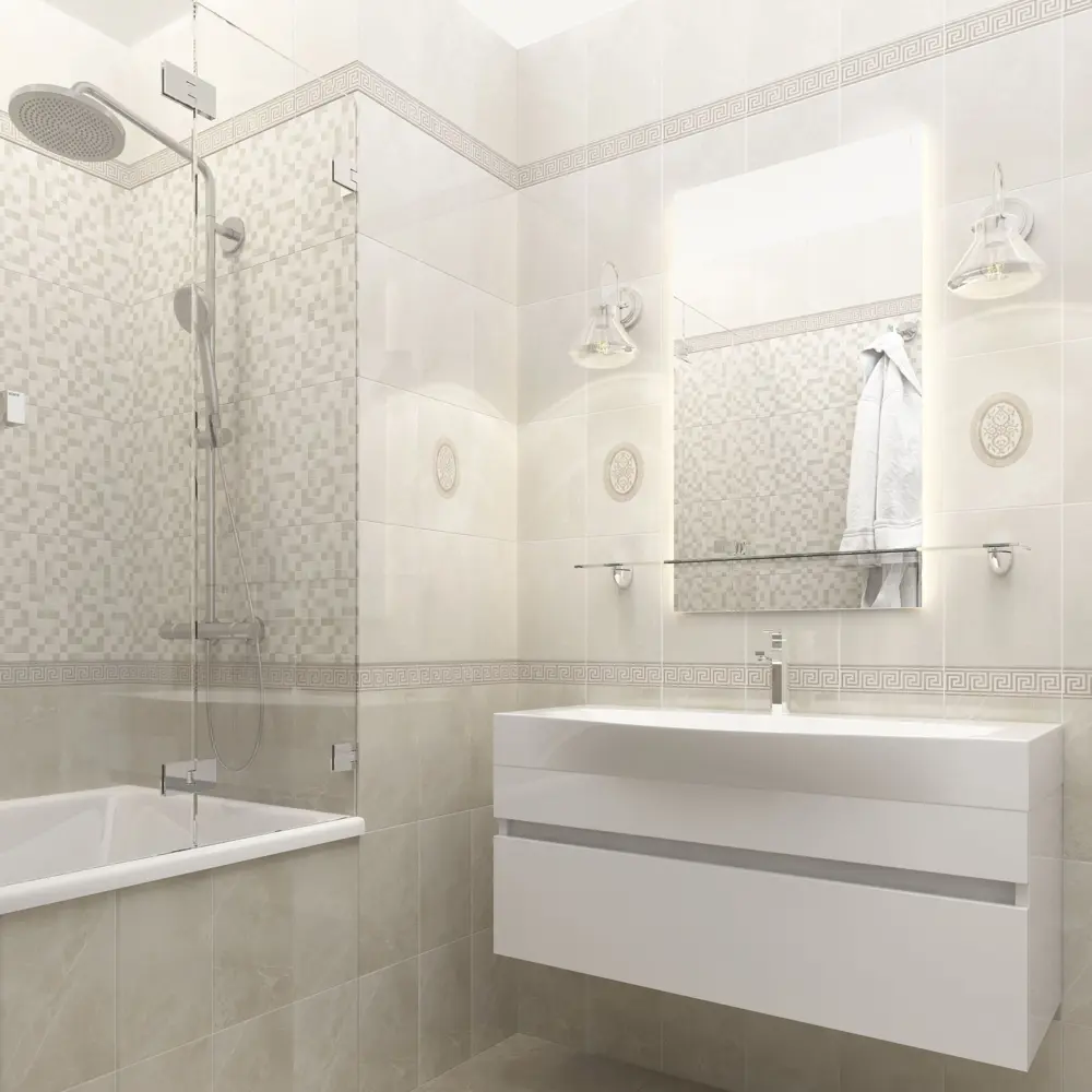 Плитка настенная Шахтинская Плитка Дора 20x30 см 1.44 м² цвет светло-бежевый Дора Бежевая STLM-2147079