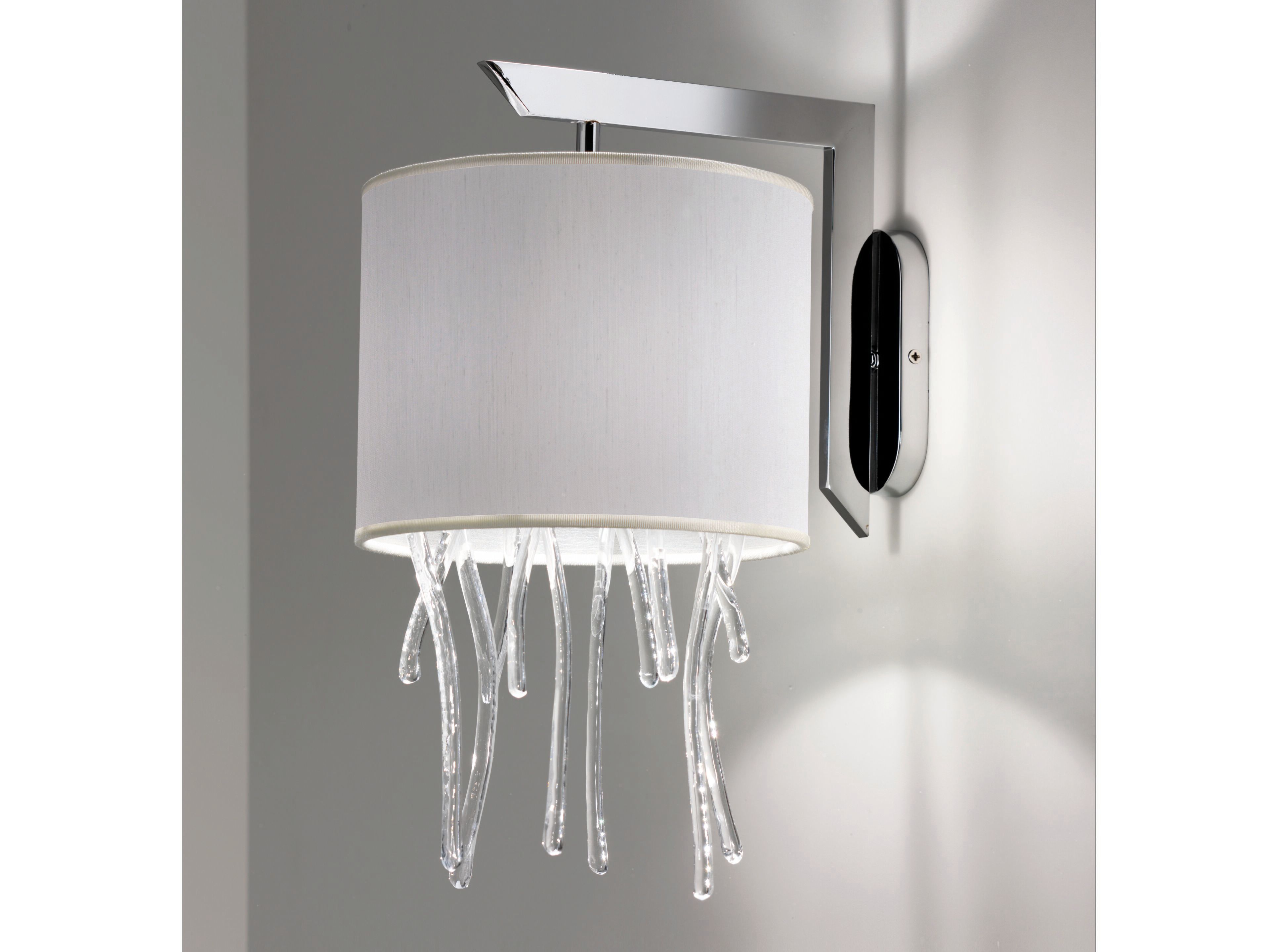 Светодиодный настенный светильник из стекла и ткани Cremasco Illuminazione световые работы ARCH-00142321 - Вид №1