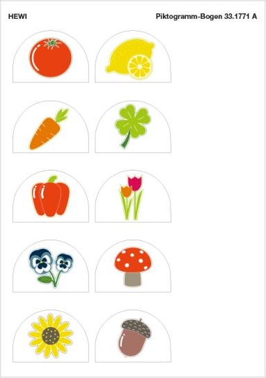 33.1771A лист с пиктограммами HEWI System 111 | Polyamid  - Вид №1