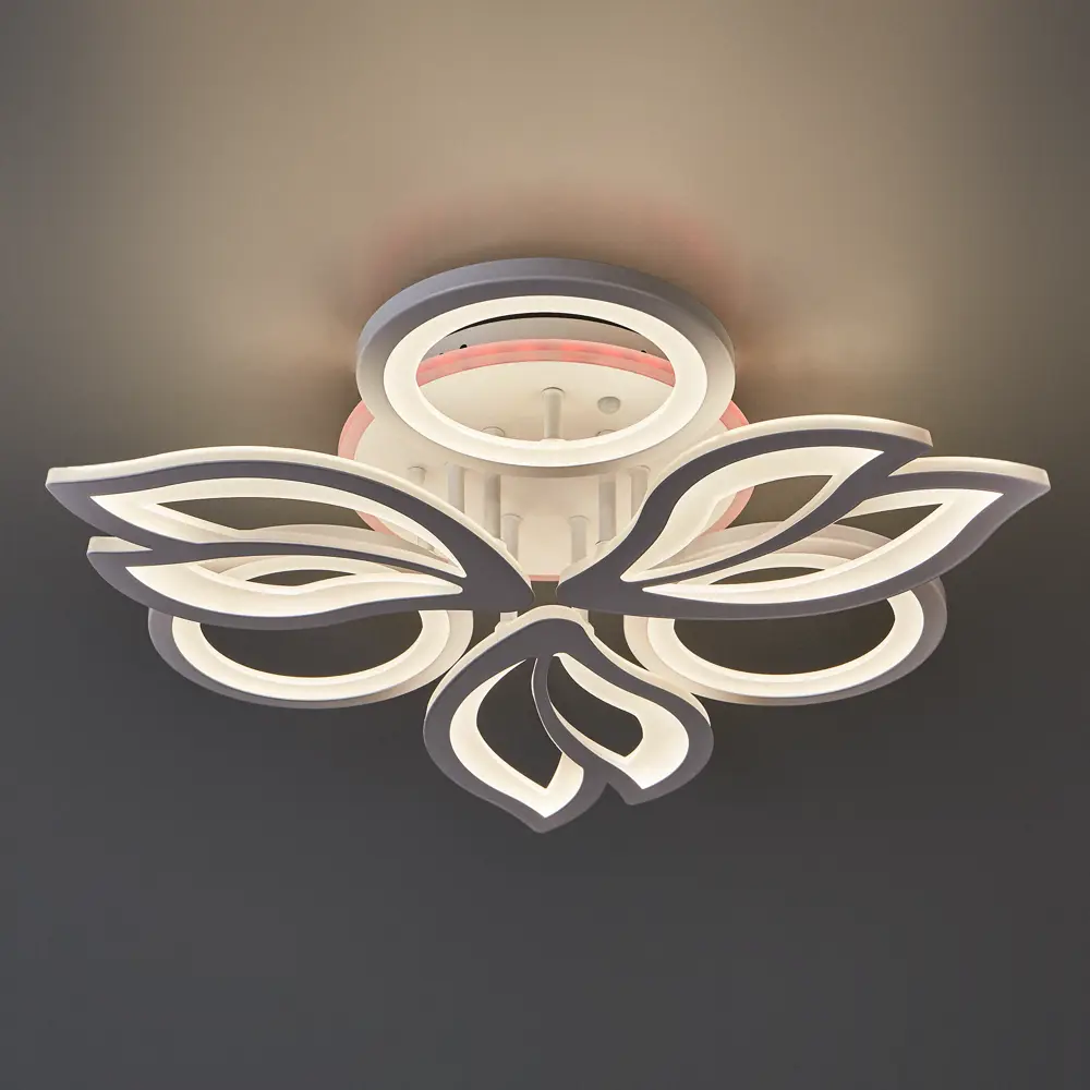 89390650 Люстра потолочная светодиодная Escada Howea 10279/6 с пультом управления 31 м² регулируемый белый свет цвет белый STLM-1452290  - Вид №17