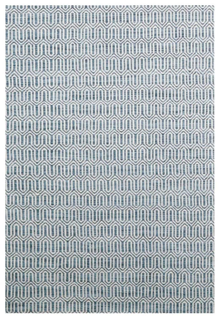 Gancedo Прямоугольный шерстяной коврик с геометрическими мотивами Dhurries sun-id-1442383 - Вид №11