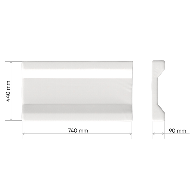 Матрас для пеленального столика 44х76 см белый Bed ELLIPSE ELLIPSE BED 257702 Белый Santreyd  - Вид №1