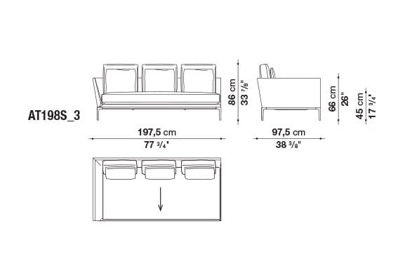 Кожаный диван B&B Italia Атолл ARCH-00112726 - Вид №44