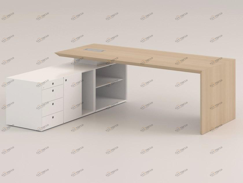 FANTONI Прямоугольный рабочий стол с системой управления кабелями Multipliceo F63dk102