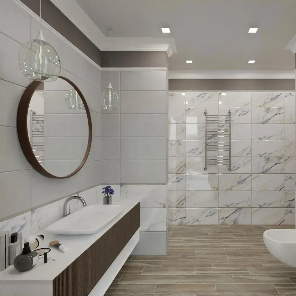 Плитка настенная Montblanc Light МРА 30x60 см 1.62 м² цвет белый 84299700 STLM-2052598 Santreyd