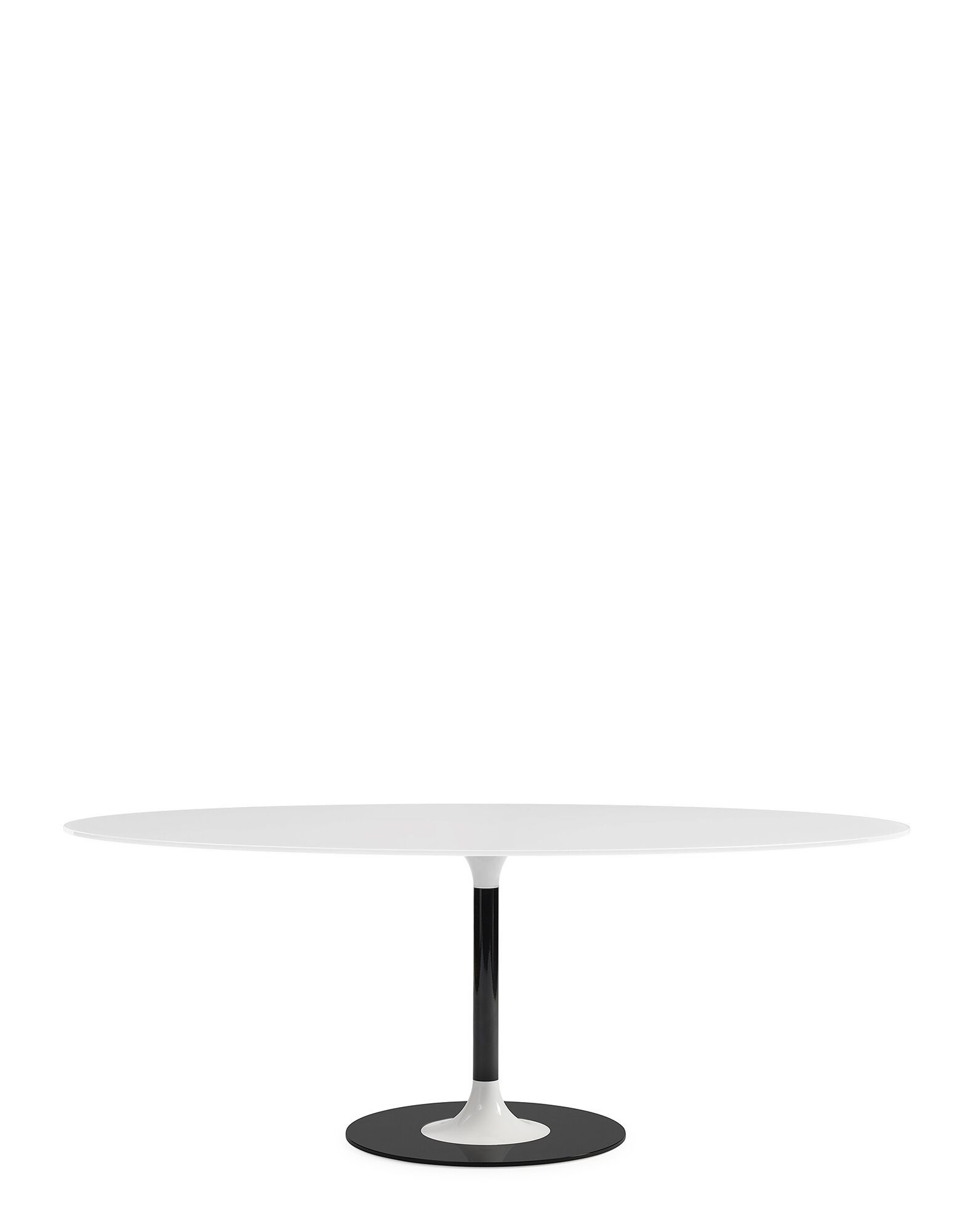 Овальный стол с хрустальной столешницей и стальным основанием Kartell Тьерри ARCH-00125470 - Вид №8