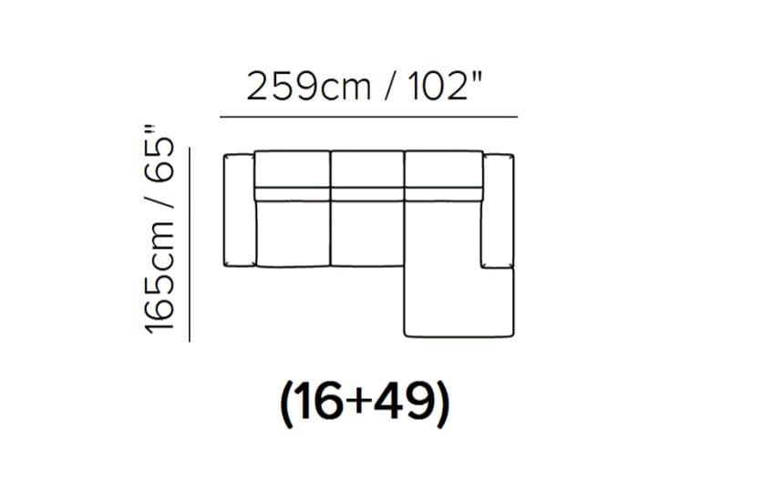 Раскладной диван с подголовником и полуостровом Natuzzi Italia BORGHESE ARCH-00066057 - Вид №1