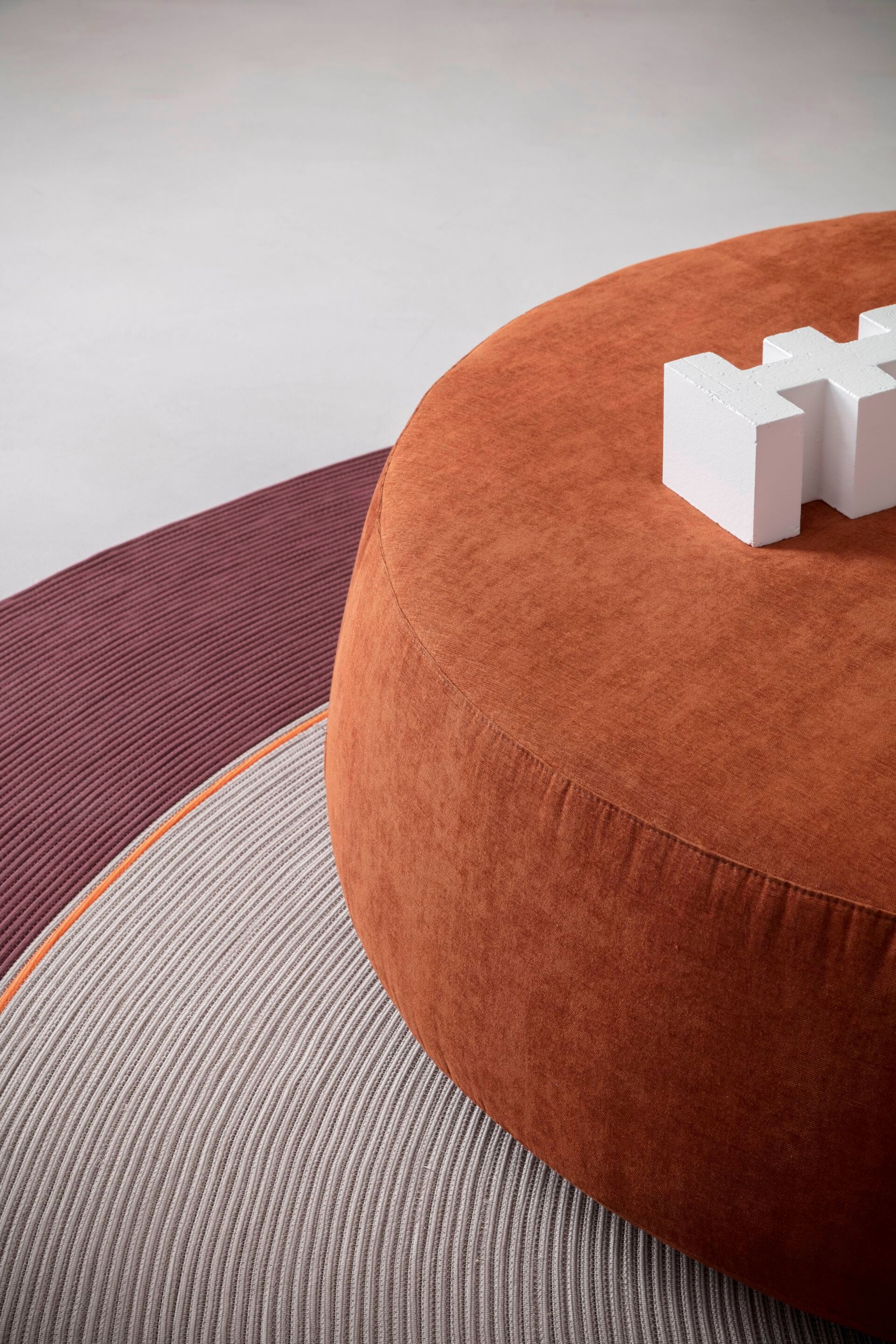 Круглый пуф из ткани Alf DaFrè DENNY ARCH-00087006 - Вид №6