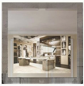 Reflex Подвесная тумба под ТВ из зеркального выдвижного стекла Diamante