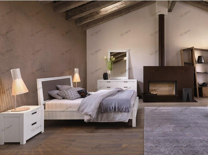 Devina Nais Двуспальная кровать из массива дерева Quadra sun-id-1512183