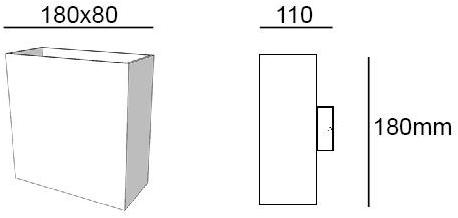 Terzo Light Настенный светильник прямого и отраженного света из алюминия  C210.ec  - Вид №2