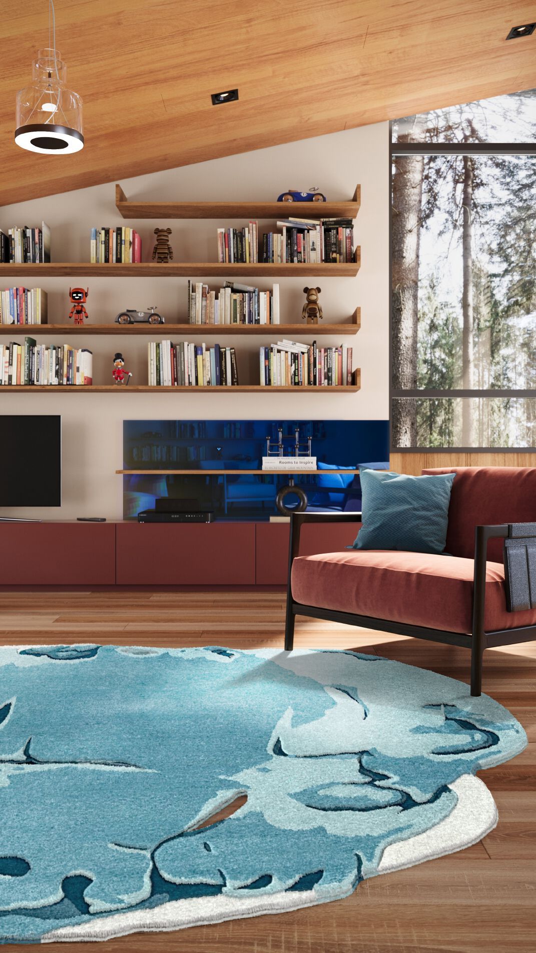 Изогнутый ковер ручной работы Tapis Rouge стрейч ARCH-00024718 - Вид №2