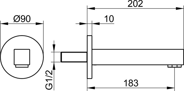 59045010000 Излив для ванны DN 15 KEUCO Edition 90 - Вид №3