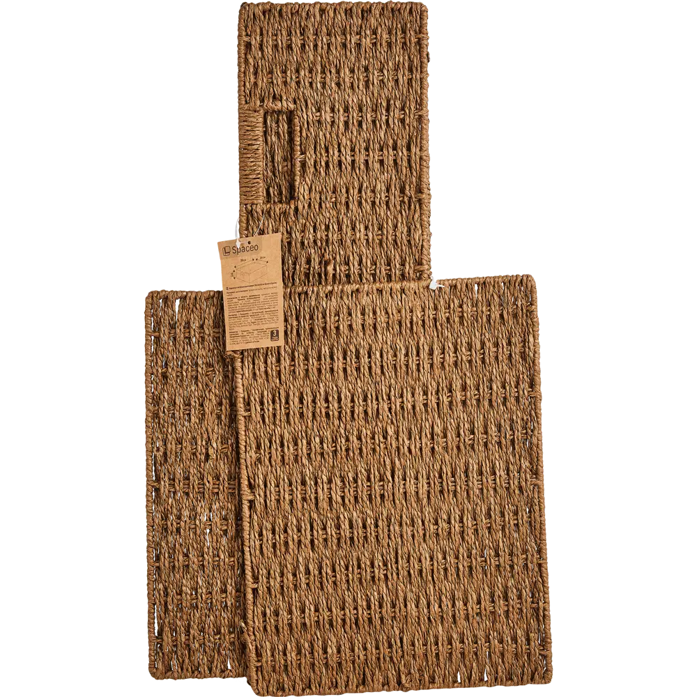 Корзина с крышкой для хранения 38x18x28 см бумага цвет коричневый 89344353 STLM-2209458 SPACEO Kub - Вид №5