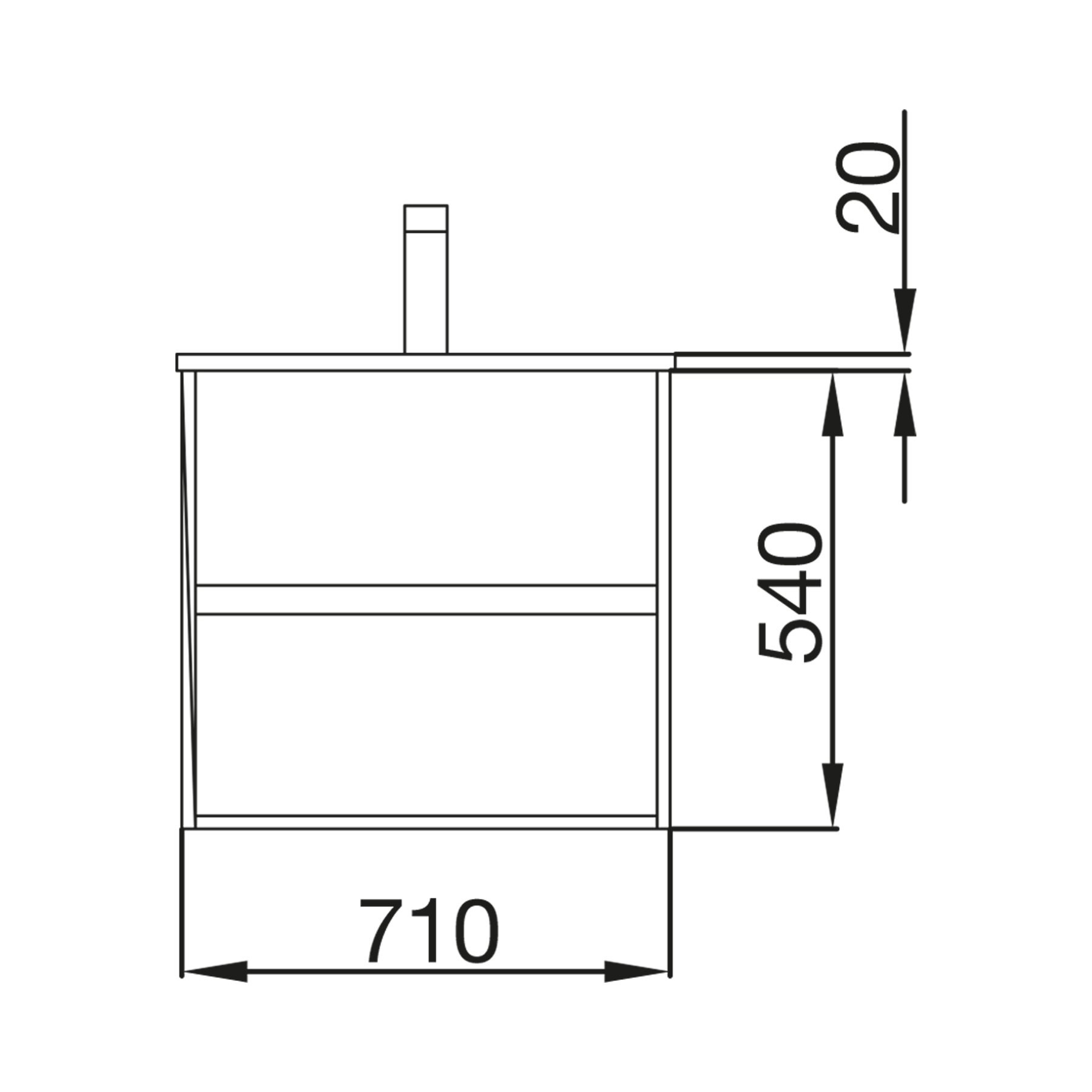 85036 SALGAR Мебель для умывальника NOJA 700 WHITE GLOSS LACQUERED + Раковина Глянцевый белый - Вид №2