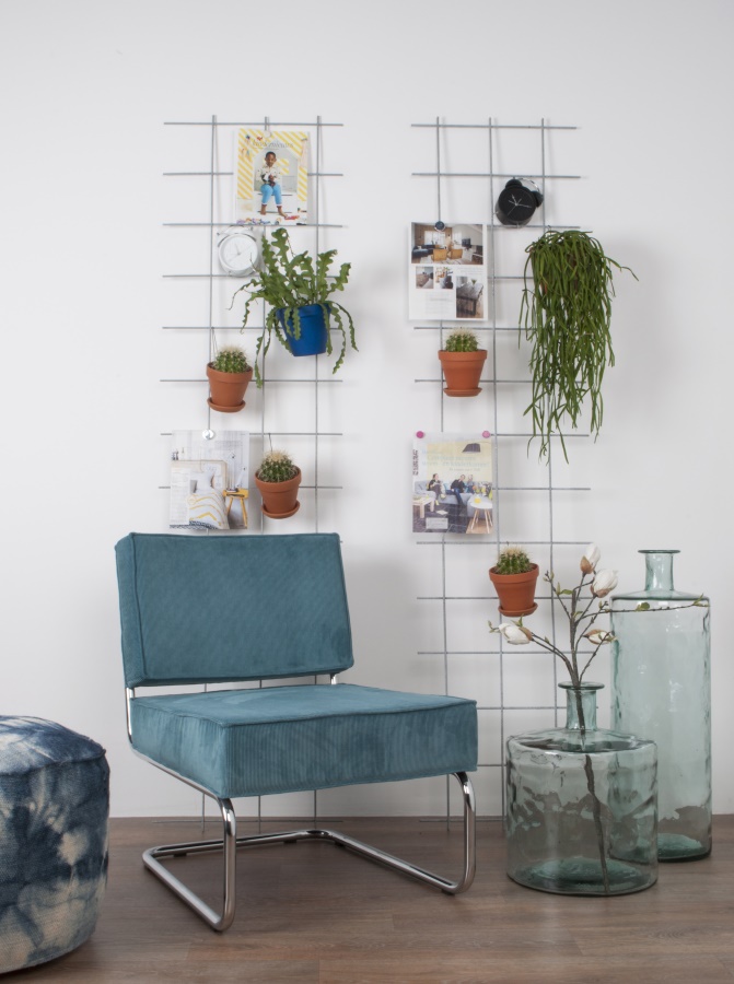 Кресло Lounge Ridge Rib серое Zuiver 3100009 - Вид №4