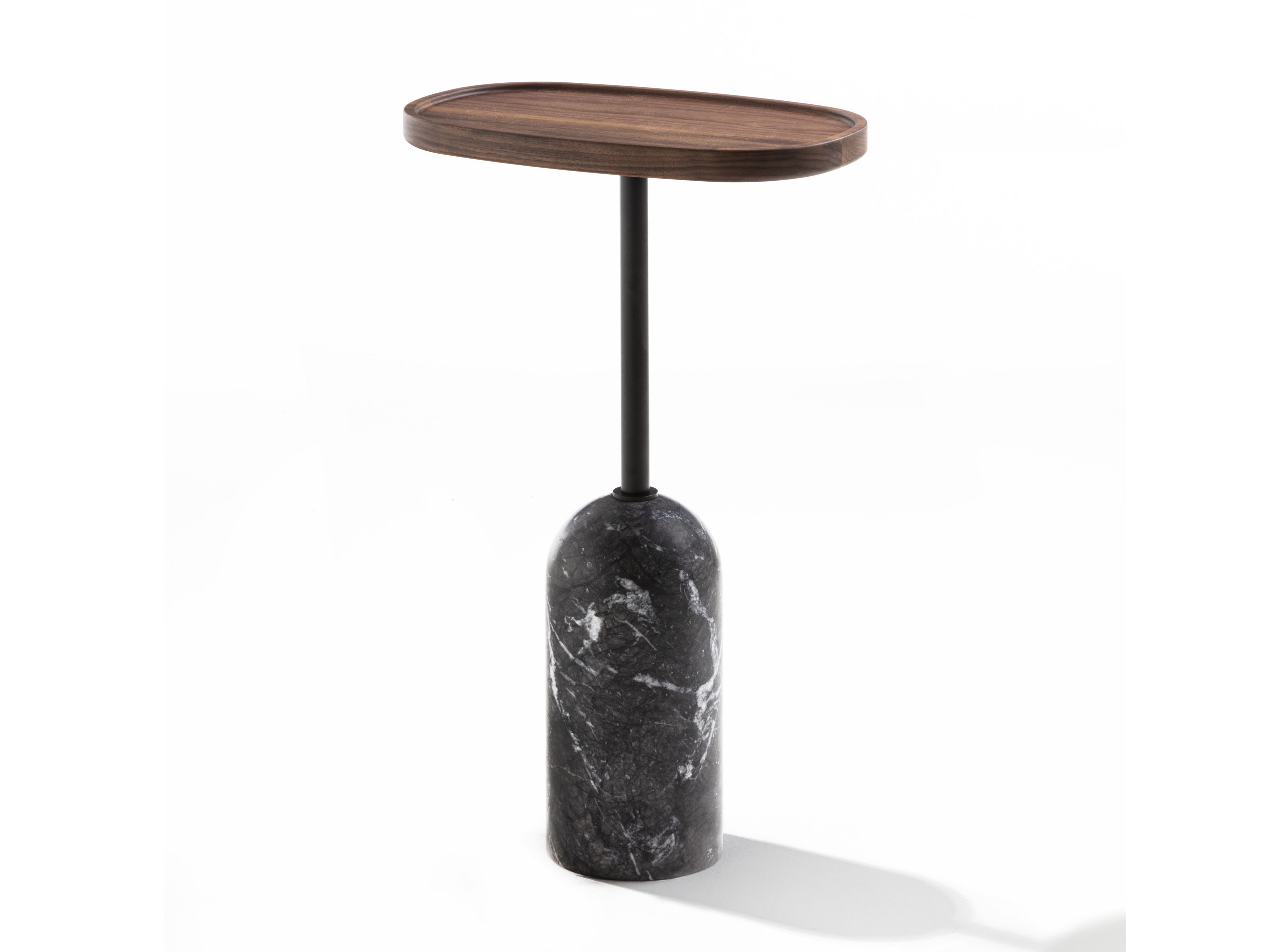 Овальный мраморный журнальный столик и столешница из ореха Porada двадцать ARCH-00127157